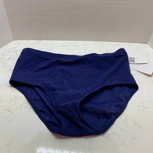 NWT Christina Blue Plus High-Waist Bikini Bottom